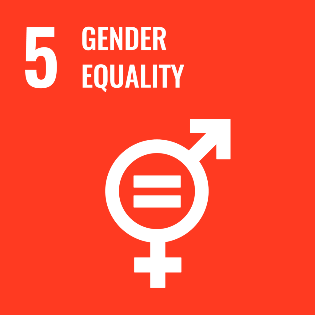 image depicting a sign for the UN's SDG 5 Gender Equality